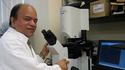 Dipak Sarkar in a lab.