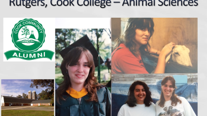 A collage of photos of Dr. Darcy Medica as an undergraduate.